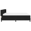 vidaXL Boxrugós ágy fejtámlával Fekete 200 x 180 cm szövet