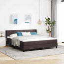 vidaXL Boxspring ágy matraccal matracmal Sötét Barna 180 x 200 cm