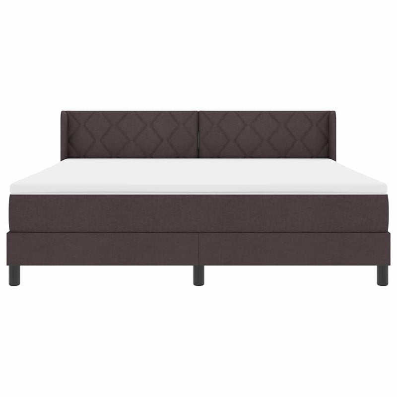vidaXL Boxspring ágy matraccal matracmal Sötét Barna 180 x 200 cm