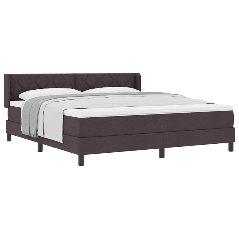vidaXL Boxspring ágy matraccal matracmal Sötét Barna 180 x 200 cm