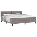 vidaXL Boxrugós ágy fejtámlával Tópszínű 200 x 180 cm szövet