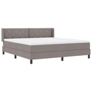 vidaXL Boxrugós ágy fejtámlával Tópszínű 200 x 180 cm szövet