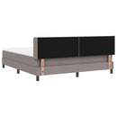 vidaXL Boxrugós ágy fejtámlával Tópszínű 200 x 180 cm szövet