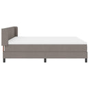 vidaXL Boxrugós ágy fejtámlával Tópszínű 200 x 180 cm szövet