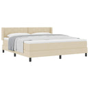 vidaXL Boxrugós ágy fejtámlával Krém 200 x 180 cm szövet