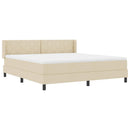 vidaXL Boxrugós ágy fejtámlával Krém 200 x 180 cm szövet