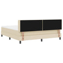 vidaXL Boxrugós ágy fejtámlával Krém 200 x 180 cm szövet