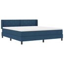 vidaXL Boxrugós ágy fejtámlával Kék 200 x 180 cm szövet