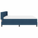 vidaXL Boxrugós ágy fejtámlával Kék 200 x 180 cm szövet