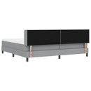 vidaXL Boxspring ágy matraccal matracmal Világosszürke 200 x 200 cm