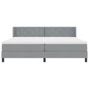 vidaXL Boxspring ágy matraccal matracmal Világosszürke 200 x 200 cm