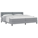 vidaXL Boxspring ágy matraccal matracmal Világosszürke 200 x 200 cm