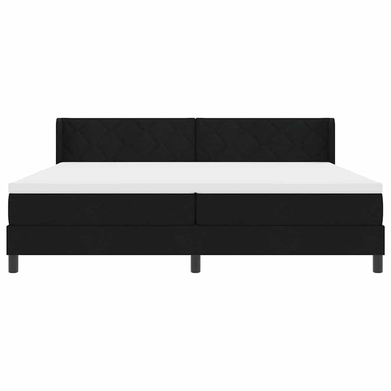 vidaXL Boxspring ágy matraccal matracmal Fekete 200 x 200 cm