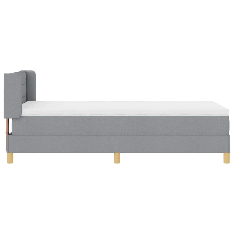 vidaXL Rugós Ágy matracmal Világosszürke 80 x 200 cm szövet