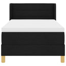 vidaXL Boxrugós ágy matracmal fejtámlával Fekete 200 x 80 cm szövet