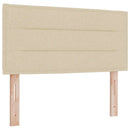 vidaXL Boxrugós ágy matracmal fejtámlával Krém 200 x 80 cm szövet