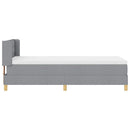vidaXL Boxrugós ágy matracmal Világosszürke 200 x 90 cm szövet
