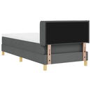 vidaXL Boxrugós ágy matracmal Sötétszürke 200 x 90 cm szövet