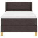 vidaXL Boxrugós ágy matracmal Sötét Barna 200 x 100 cm szövet