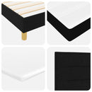 vidaXL Boxrugós ágy matracmal fejtámlával Fekete 200 x 140 cm szövet