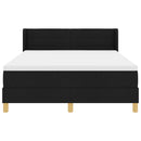 vidaXL Boxrugós ágy matracmal fejtámlával Fekete 200 x 140 cm szövet