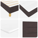 vidaXL Boxrugós ágy matracmal Sötét Barna 200 x 140 cm szövet