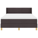 vidaXL Boxrugós ágy matracmal Sötét Barna 200 x 140 cm szövet