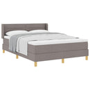 vidaXL Boxrugós ágy fejtámlával Tópszínű 200 x 140 cm szövet