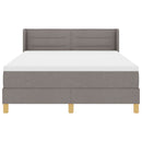 vidaXL Boxrugós ágy fejtámlával Tópszínű 200 x 140 cm szövet