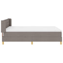 vidaXL Boxrugós ágy fejtámlával Tópszínű 200 x 140 cm szövet
