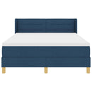 vidaXL Boxrugós ágy matracmal fejtámlával Kék 200 x 160 cm szövet