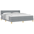 vidaXL Boxrugós ágy matracmal Világosszürke 200 x 180 cm szövet