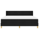 vidaXL Boxrugós ágy matracmal fejtámlával Fekete 200 x 180 cm szövet