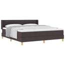 vidaXL Boxrugós ágy matracmal Sötét Barna 200 x 180 cm szövet