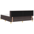 vidaXL Boxrugós ágy matracmal Sötét Barna 200 x 180 cm szövet