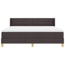 vidaXL Boxrugós ágy matracmal Sötét Barna 200 x 180 cm szövet