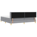 vidaXL Boxrugós ágy matracmal Világosszürke 200 x 200 cm szövet