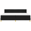 vidaXL Boxrugós ágy Fekete és fehér és fekete 200 x 200 cm Hab