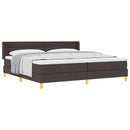 vidaXL Boxrugós ágy matracmal Sötét Barna 200 x 200 cm szövet