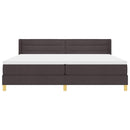 vidaXL Boxrugós ágy matracmal Sötét Barna 200 x 200 cm szövet
