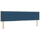 vidaXL Boxrugós ágy matracmal fejtámlával Kék 200 x 200 cm szövet