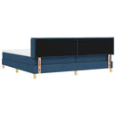 vidaXL Boxrugós ágy matracmal fejtámlával Kék 200 x 200 cm szövet