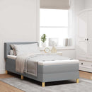 vidaXL Boxrugós ágy fejtámlával Világosszürke 200 x 80 cm szövet