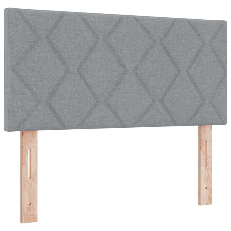 vidaXL Rugós Ágy matracmal Világosszürke 80 x 200 cm szövet