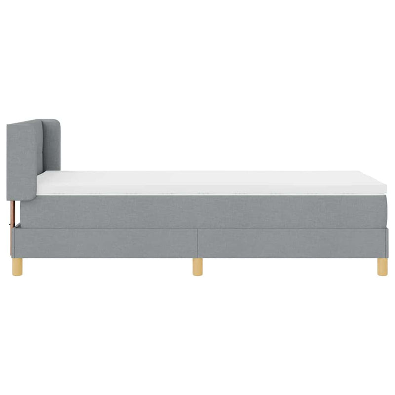 vidaXL Rugós Ágy matracmal Világosszürke 80 x 200 cm szövet