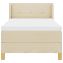 vidaXL Boxrugós ágy fejtámlával Krém 200 x 80 cm szövet