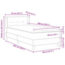 vidaXL Boxrugós ágy fejtámlával Krém 200 x 80 cm szövet