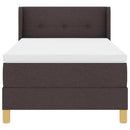 vidaXL Boxrugós ágy matracmal Sötét Barna 190 x 90 cm szövet