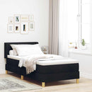 vidaXL Boxrugós ágy matracmal fejtámlával Fekete 200 x 90 cm szövet