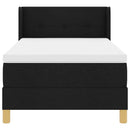 vidaXL Boxrugós ágy matracmal fejtámlával Fekete 200 x 90 cm szövet